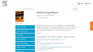 
                            7. Medical Hypotheses - Journal - Elsevier