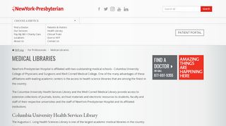 
                            10. Medical Libraries at NewYork-Presbyterian - NYP.org