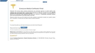 
                            5. Medical Login - Eversource