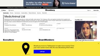
                            10. MedicAnimal Ltd: Company Profile - Bloomberg