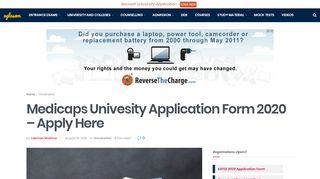 
                            10. Medicaps Univesity Application Form 2019 – Application Form ...