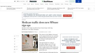 
                            9. Medicare traffic slows new MNsure sign-ups - StarTribune.com