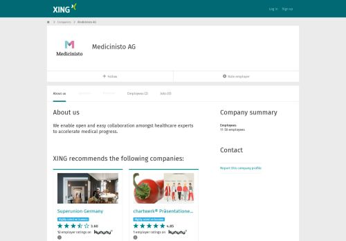 
                            7. Medicinisto AG als Arbeitgeber | XING Unternehmen