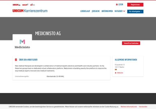 
                            11. Medicinisto AG | UNICUM Karrierezentrum