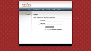 
                            9. Medico Consulting | Login