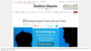
                            13. Medien: BND nimmt soziale Netzwerke ins Visier - Politik - FAZ