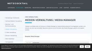 
                            8. Medien-Verwaltung - Verwaltungs-Funktionen ... - Netzcocktail