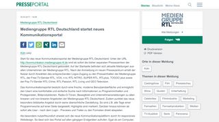 
                            5. ▷ Mediengruppe RTL Deutschland startet neues ... - Presseportal