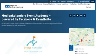 
                            5. Medienkalender: Event Academy – powered by Facebook & Eventbrite