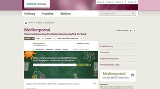
                            11. Medienportal – Unterrichtsmedien für ... - Siemens Stiftung