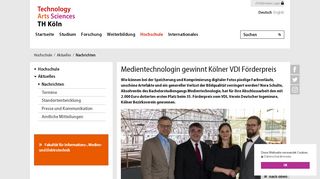 
                            13. Medientechnologin gewinnt Kölner VDI Förderpreis - TH Köln