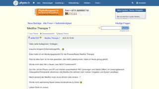 
                            7. Medifox Therapie ? - Physio.de