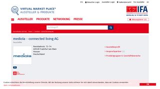 
                            10. mediola - connected living AG: IFA - Aussteller - IFA Virtual Market Place