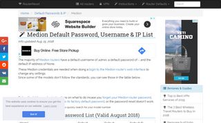 
                            9. Medion Default Password, Login & IP List (updated August 2018 ...