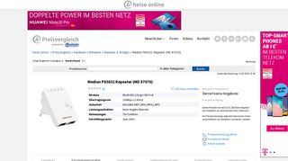 
                            12. Medion P85032 Repeater (MD 87070) | heise online Preisvergleich ...