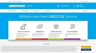 
                            2. MEDION Schweiz - Startseite Serviceportal