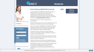 
                            11. MEDISTAR-Fachkraft - MED-IT Akademie