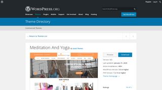 
                            4. Meditation And Yoga | WordPress.org