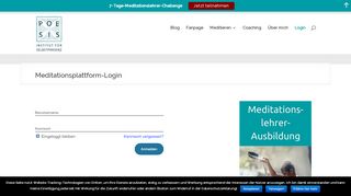 
                            2. Meditationsplattform-Login - Poesis Institut