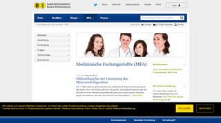 
                            9. Medizinische Fachangestellte (MFA) - Landesärztekammer Baden ...