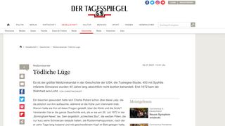 
                            10. Medizinskandal: Tödliche Lüge - Geschichte - Gesellschaft ...