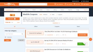 
                            8. Medlife Coupons - Flat 40% OFF Offers, Verified 5 mins ago