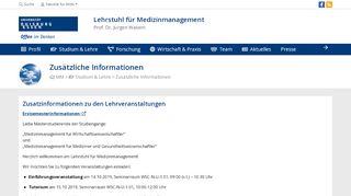 
                            10. MEDMAN: Zusätzliche Informationen - Lehrstuhl für ...