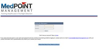 
                            1. MedPOINT Management Provider Portal - Secure Login