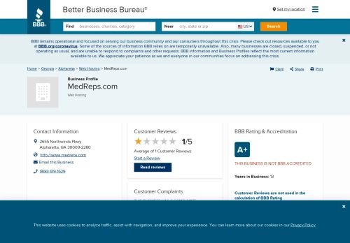 
                            12. MedReps.com | Better Business Bureau® Profile