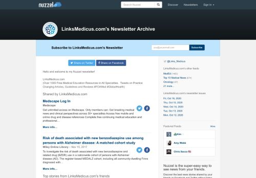 
                            2. “Medscape Log In” - LinksMedicus.com's Nuzzel Newsletter on