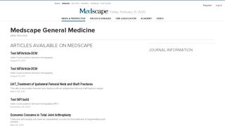 
                            13. Medscape | Medscape General Medicine - Publication ...