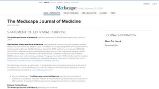 
                            2. Medscape | Medscape J Med - Publication Information
