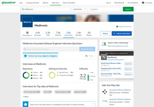 
                            11. Medtronic Associate Software Engineer Interview Questions | Glassdoor