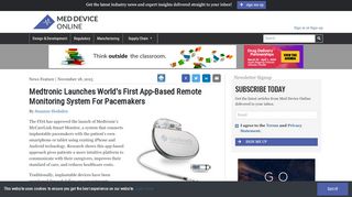 
                            4. Medtronic Launches World's First App-Based Remote Monitoring ...