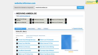 
                            11. medvind.ambea.se at WI. Ambea AB - Sign In - Website Informer