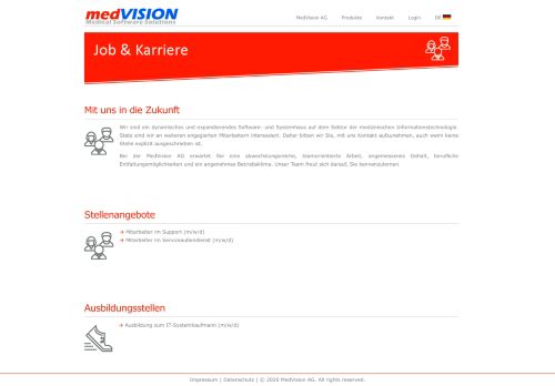 
                            3. medVISION | Unser Stellenangebot