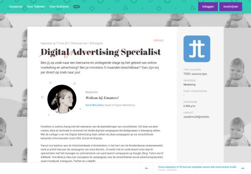 
                            2. Meeloopstage Digital Advertising Specialist bij Ematters | Realtime ...