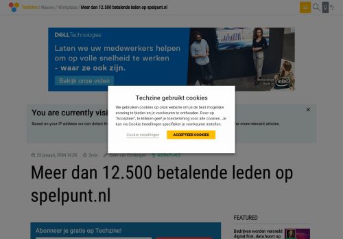 
                            11. Meer dan 12.500 betalende leden op spelpunt.nl - Techzine.nl