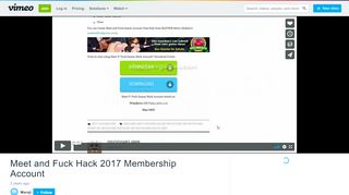 
                            11. Meet and Fuck Hack 2017 Membership Account on Vimeo