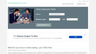 
                            9. Meet for you love, Online Dating for Singles | Onesingleprson.com