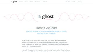 
                            6. Meet Ghost - The Powerful Alternative to Tumblr