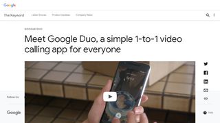 
                            11. Meet Google Duo, a simple 1-to-1 video calling app for everyone