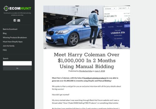 
                            6. Meet Harry Coleman Over $1,000,000 In 2 Months Using Manual ...