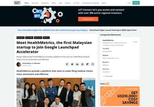 
                            13. Meet HealthMetrics, the first Malaysian startup to join ...