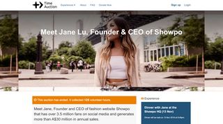 
                            8. Meet Jane Lu, Founder & CEO of Showpo ⋅ Jane Lu - Time Auction