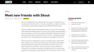 
                            7. Meet new friends with Skout – Adweek
