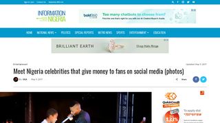 
                            10. Meet Nigeria celebrities that give money to fans on social media ...