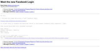 
                            4. Meet the new Facebook Login - Mozilla Mailing Lists