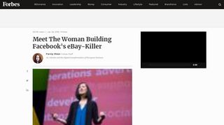 
                            6. Meet The Woman Building Facebook's eBay-Killer - Forbes