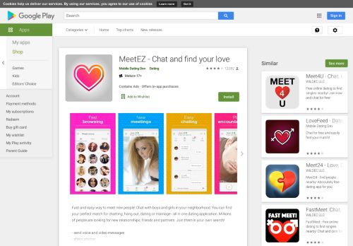 
                            3. MeetEZ - Chat and find your love - Apps on Google Play
